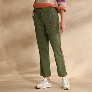 Melissa Embroidered Pants. Petite